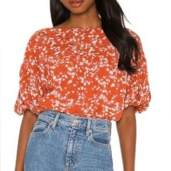 Free People Dessa Bodysuit Rust Combo. NWT XS - Picture 4 of 5